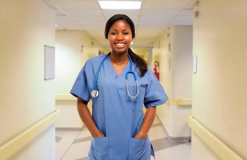 Nurse working in hospital