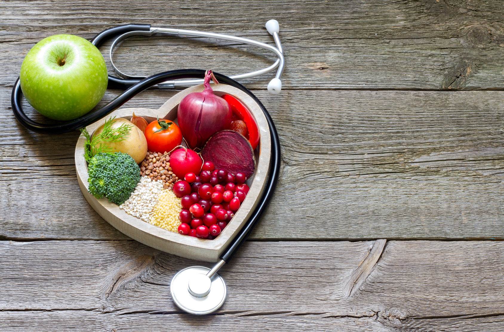 48070183 – healthy food in heart and cholesterol diet concept on vintage boards Certificate of Proficiency in Nutrition_1