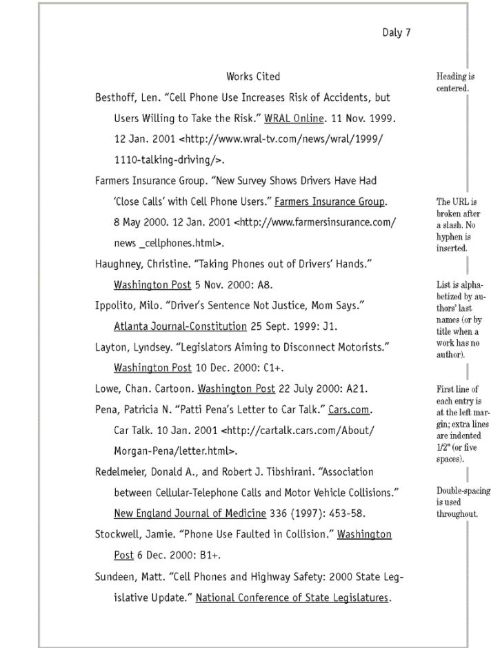 mla 7 essay format