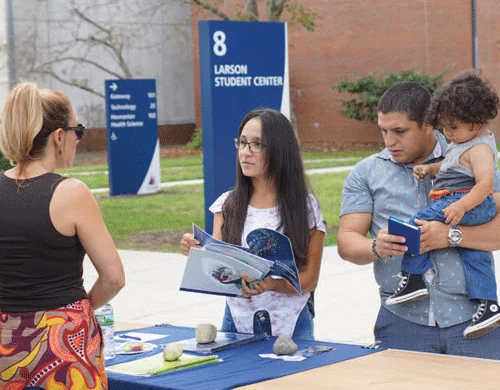 students at the transfer fair