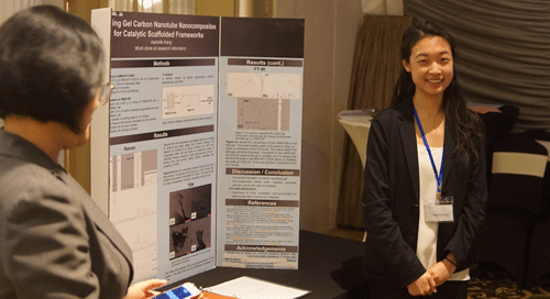 student presenting at the Jersey Shore Junior Science Symposium