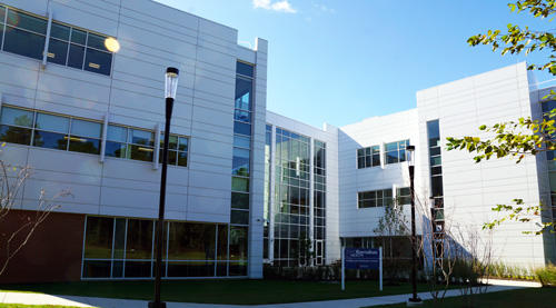entrance to the campus health center