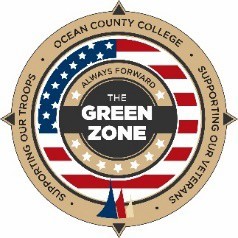 ocean county college supporting out veterans supporting our troops always forward the green zone logo