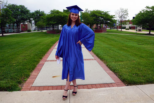 student at the 2021 Ocean County Achievement center graduation