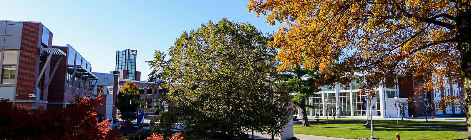 Ocean County College campus in the fall