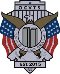 OCVTS Academy of Law and Public Safety eagle and flag logo