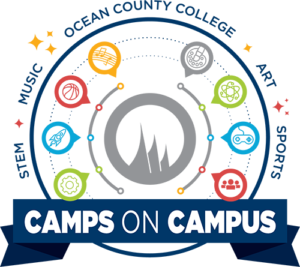 Camps on Campus logo -art, science, sports and music