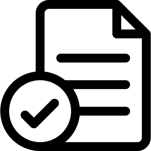 Free Application Document with a check
