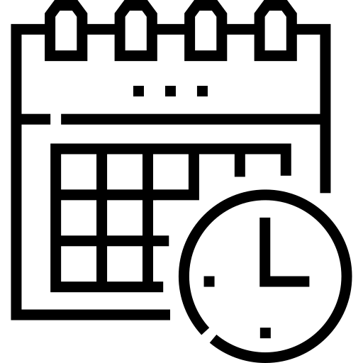 Stay on Track Calendar with clock reminder for deadline