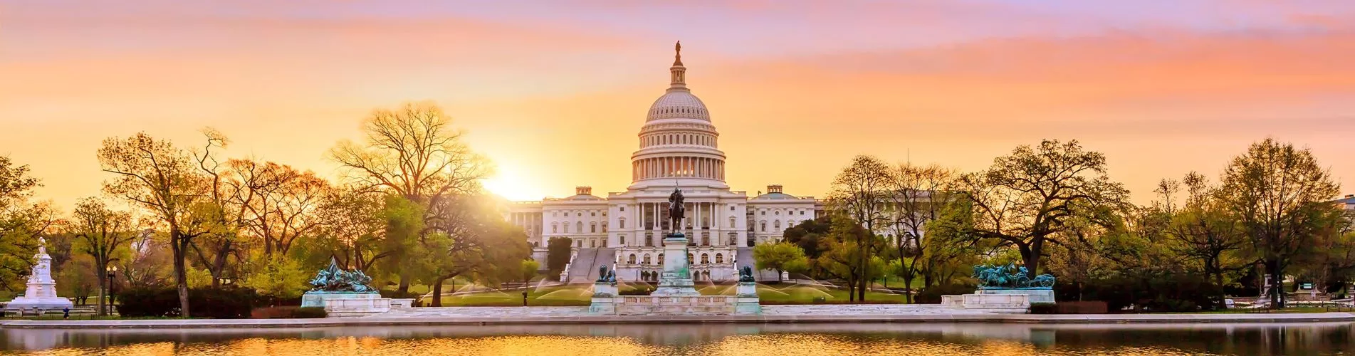 Sunrise over the capitol building