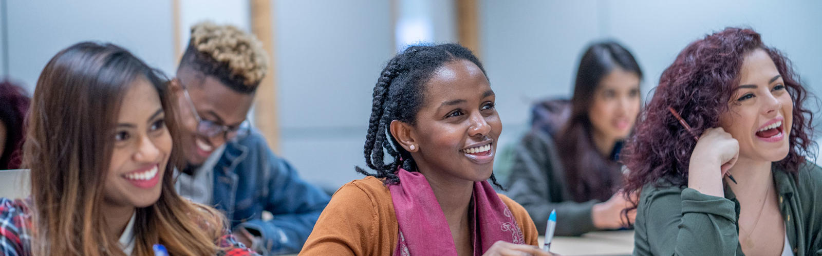 Students Smiling in a Classroom