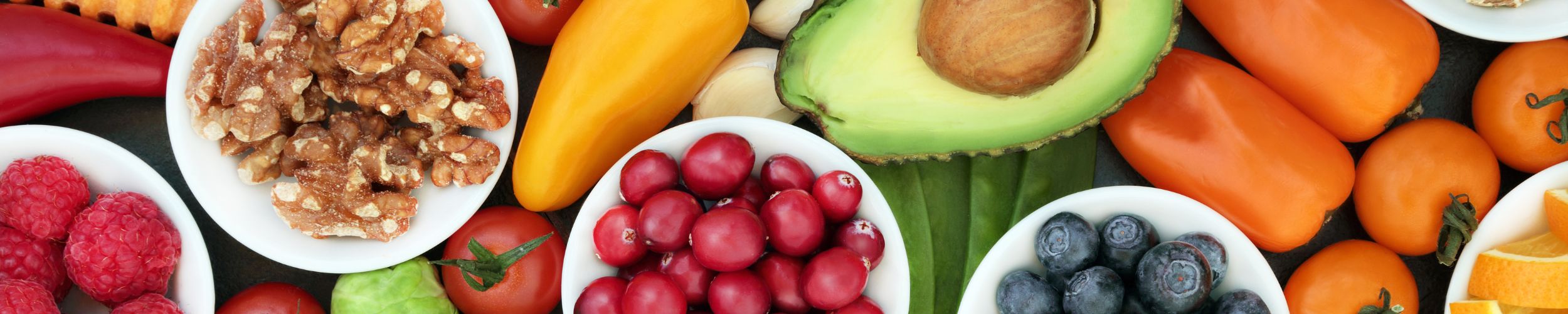 Variety of fruits and vegetables