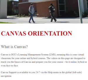 Canvas Orientation Page