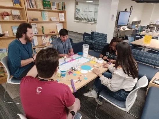 Pi day Event Group at table