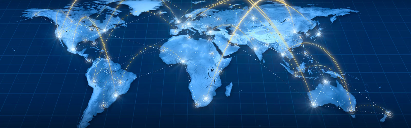 supply chain graph globe