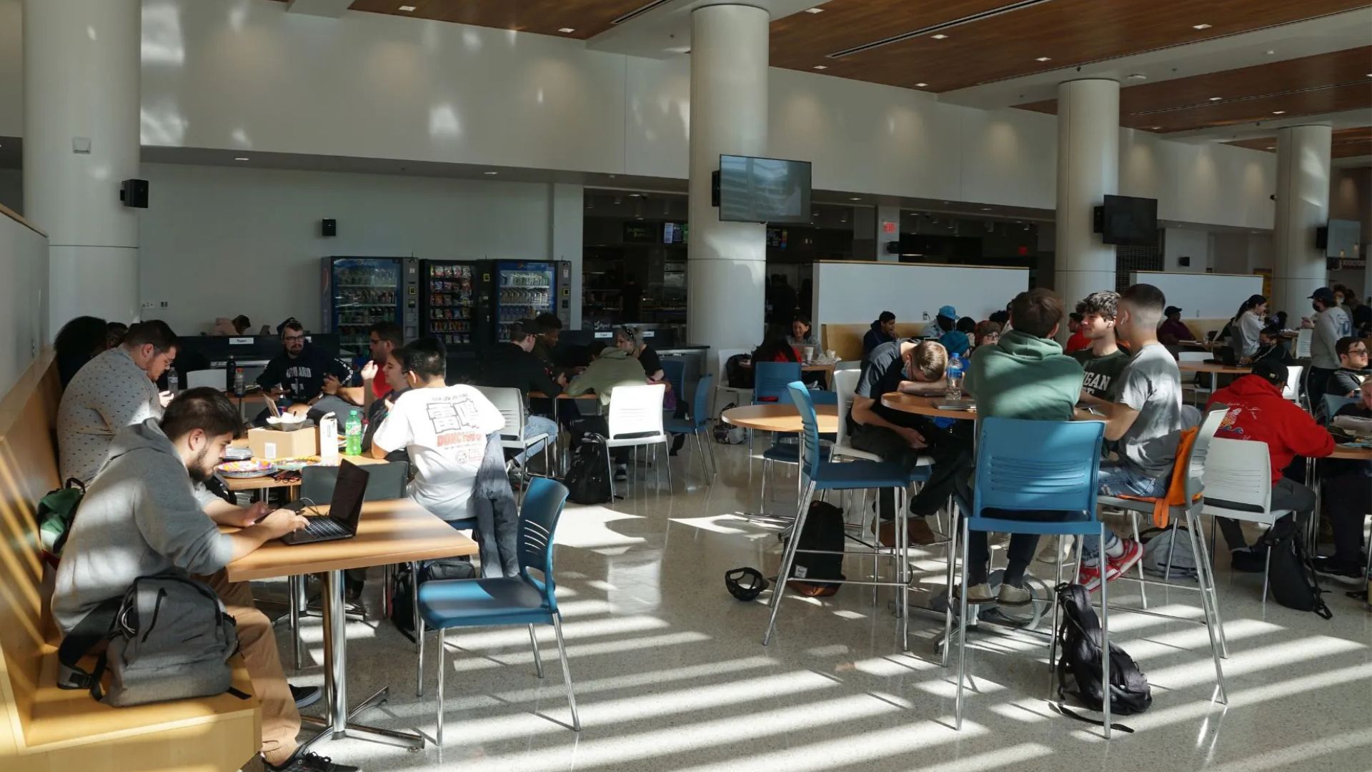 Students sitting in the Cafeteria | Ocean County College | Campus Tours