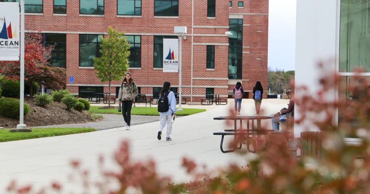 students walking at occ campus