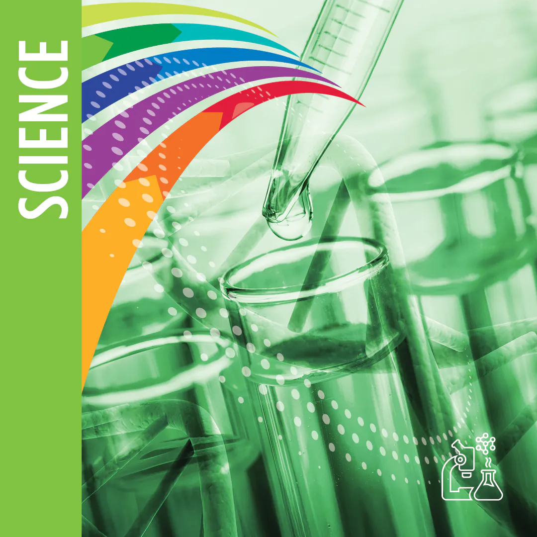 Science with student wearing an Ocean County College pathways shirt